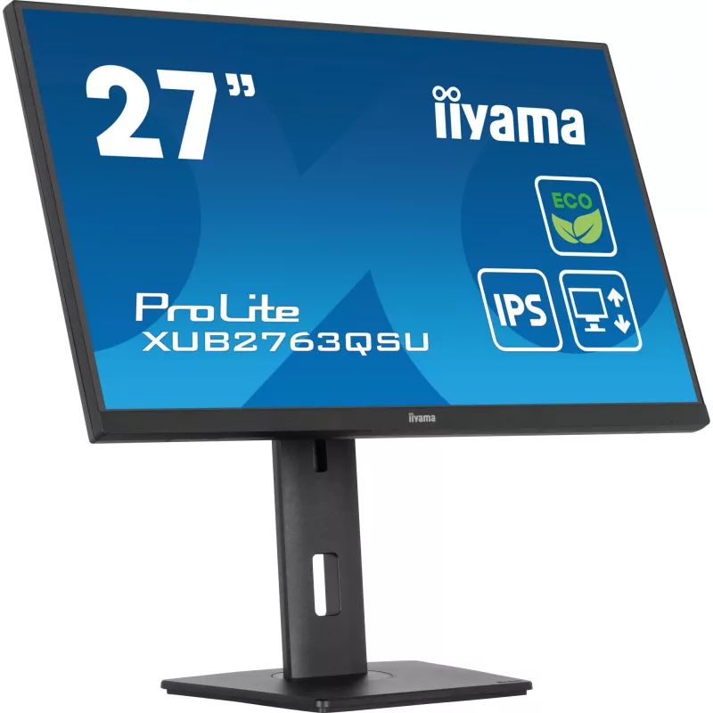 iiyama ProLite XUB2763QSU-B1 arvutimonitor 68,6 cm (27 tolli) 2560 x 1440 pikslit Quad HD LED must