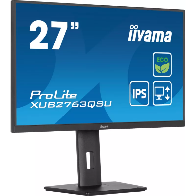 iiyama ProLite XUB2763QSU-B1 arvutimonitor 68,6 cm (27 tolli) 2560 x 1440 pikslit Quad HD LED must