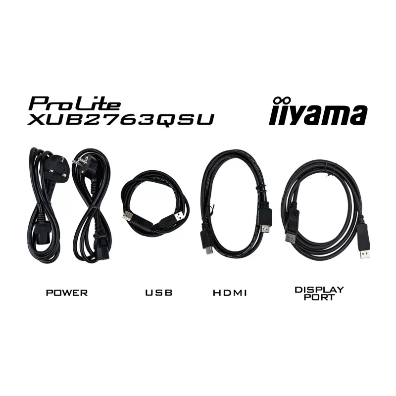 iiyama ProLite XUB2763QSU-B1 arvutimonitor 68,6 cm (27 tolli) 2560 x 1440 pikslit Quad HD LED must
