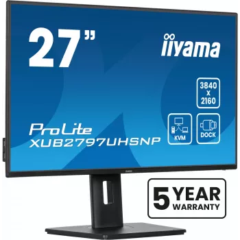 iiyama ProLite XUB2797UHSNP-B1 arvutimonitor 68.6 cm (27 tolli) 3840 x 2160 pikslit 4K Ultra HD LED must