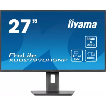 iiyama ProLite XUB2797UHSNP-B1 arvutimonitor 68.6 cm (27 tolli) 3840 x 2160 pikslit 4K Ultra HD LED must