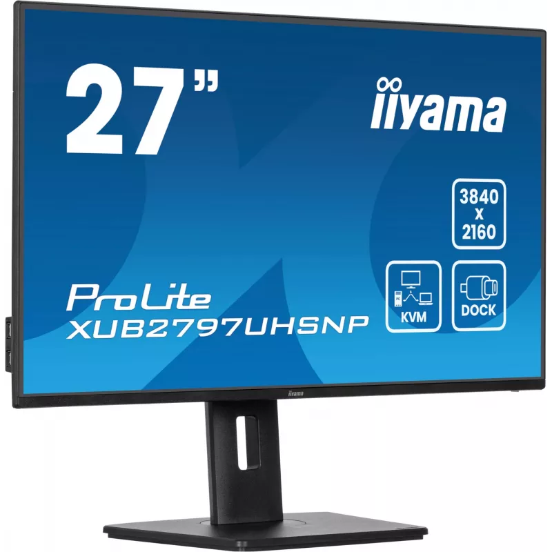iiyama ProLite XUB2797UHSNP-B1 arvutimonitor 68.6 cm (27 tolli) 3840 x 2160 pikslit 4K Ultra HD LED must