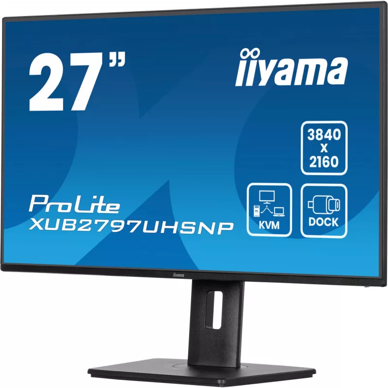 iiyama ProLite XUB2797UHSNP-B1 arvutimonitor 68.6 cm (27 tolli) 3840 x 2160 pikslit 4K Ultra HD LED must
