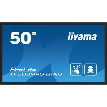 iiyama TF5039AS-B1AG arvutimonitor 125,7 cm (49,5 tolli) 3840 x 2160 pikslit 4K Ultra HD LED puuteekraaniga must