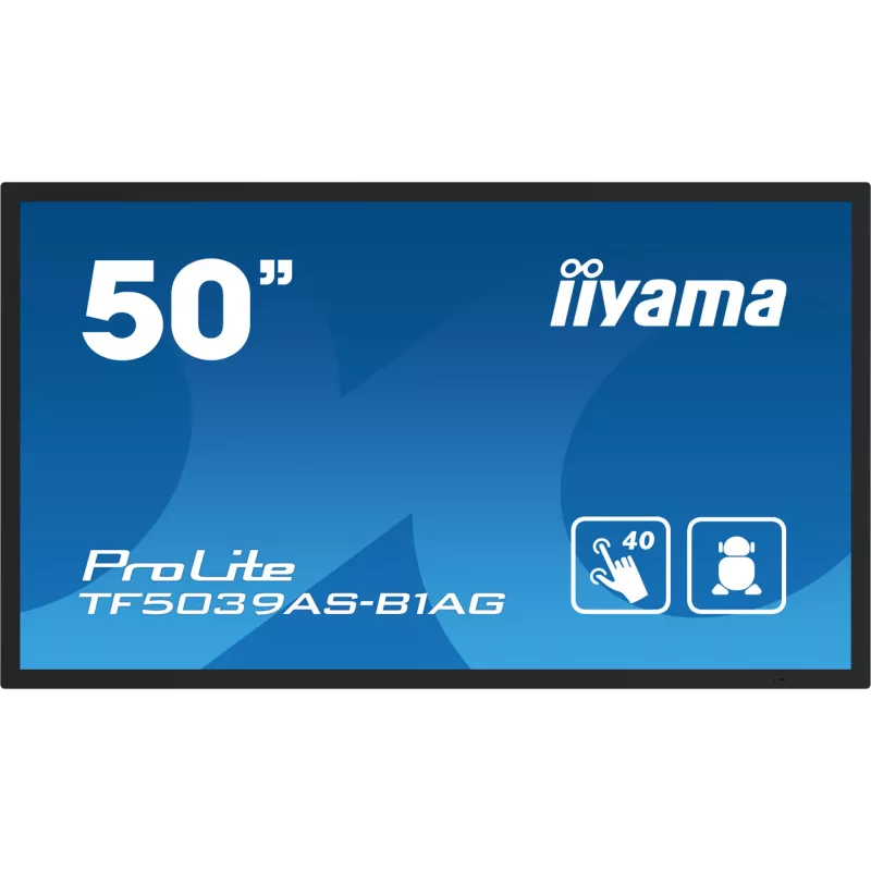 iiyama TF5039AS-B1AG arvutimonitor 125,7 cm (49,5 tolli) 3840 x 2160 pikslit 4K Ultra HD LED puuteekraaniga must