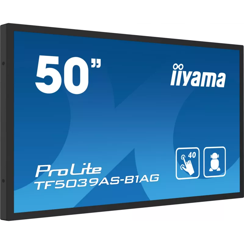 iiyama TF5039AS-B1AG arvutimonitor 125,7 cm (49,5 tolli) 3840 x 2160 pikslit 4K Ultra HD LED puuteekraaniga must