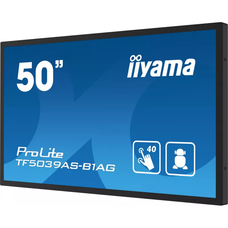 iiyama TF5039AS-B1AG arvutimonitor 125,7 cm (49,5 tolli) 3840 x 2160 pikslit 4K Ultra HD LED puuteekraaniga must