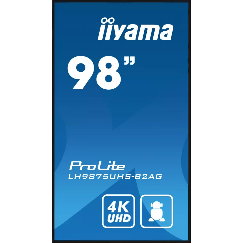 Digitaalne infokuva iiyama LH9875UHS-B2AG 97.5 tolli LED 4K Ultra HD 3840 x 2160