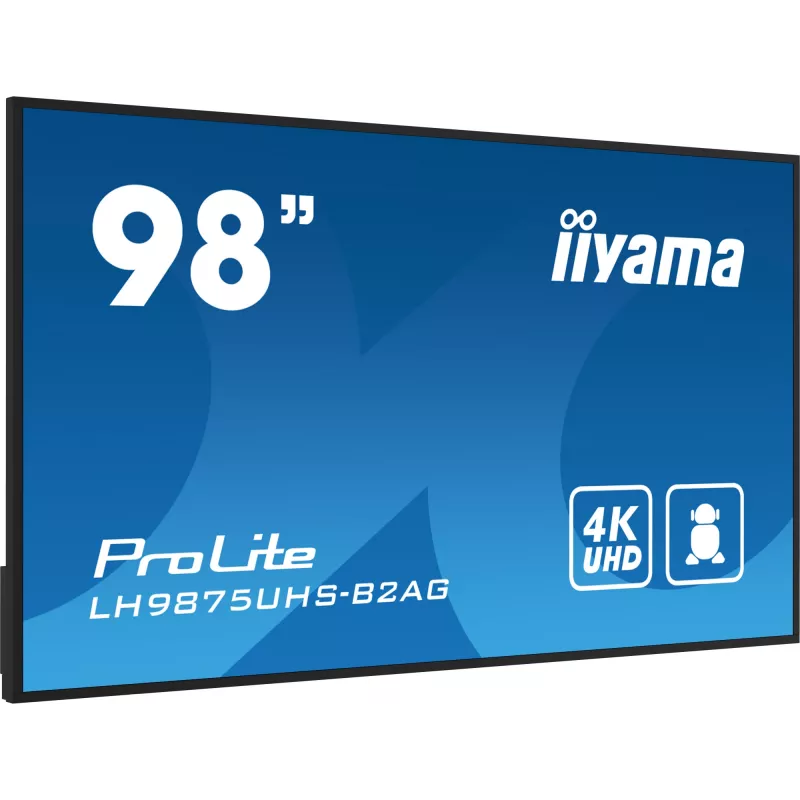 Digitaalne infokuva iiyama LH9875UHS-B2AG 97.5 tolli LED 4K Ultra HD 3840 x 2160