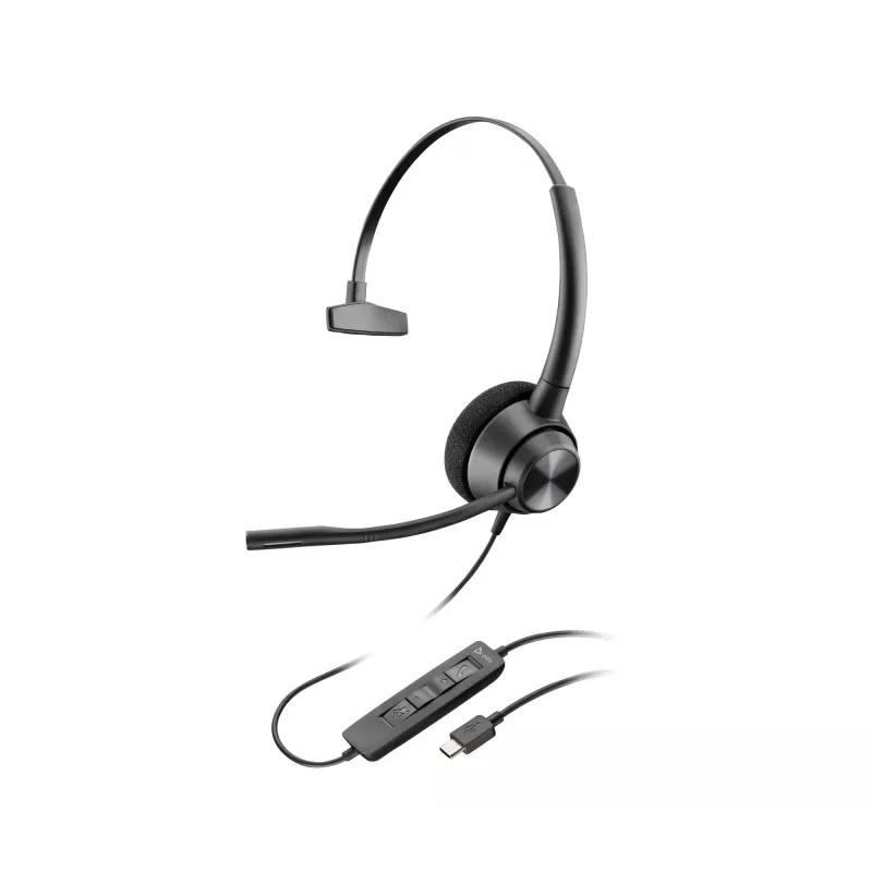 HP Poly EncorePro 310 USB-C Monoaural Peakomplekt TAA