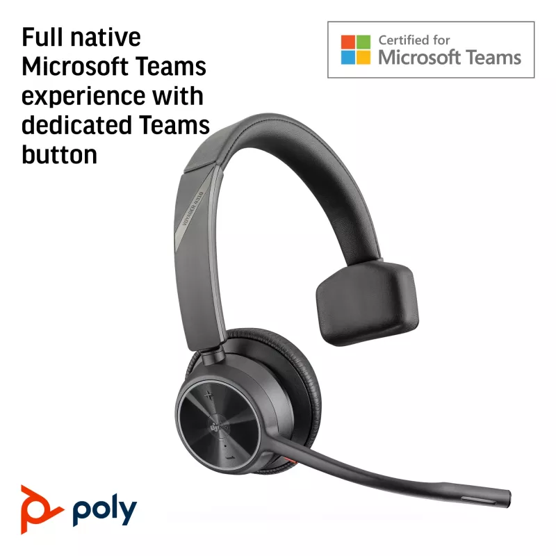 HP Poly Voyager 4310 Microsoft Teams sertifitseeritud USB-C kõrvaklapid + BT700 dongle
