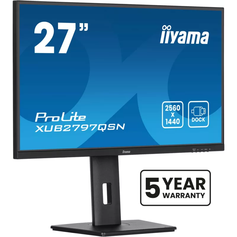 iiyama ProLite XUB2797QSN-B2 arvutimonitor 68,6 cm (27 tolli) 2560 x 1440 pikslit Quad HD LED must
