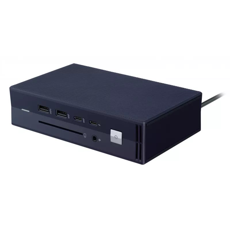 Dokkimisjaam ASUS SimPro Dock 2 juhtmega Thunderbolt 3 — HDMI 2.0, DP 1.4, VGA, 3x USB-A, TB3 host, Gigabit Ethernet, Kensingtoni lukk