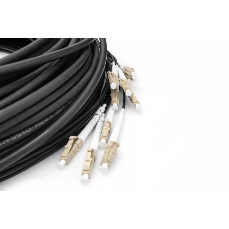 DIGITUS Breakout kaabel - 12 kiudu OM4 LC/UPC-LC/UPC universaalne värv must 100 m