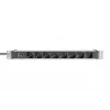 DIGITUS 1U alumiiniumist PDU, 8x Itaalia pistikupesa, eelkaitsega 10 A pistik, 250 VAC