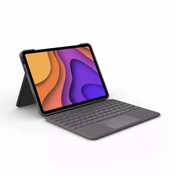 LOGITECH Folio Touch tagasivalgustusega klaviatuurikorpus puuteplaadiga Oxford Grey iPad Air (4. põlvkond) jaoks, saksa Qwertz