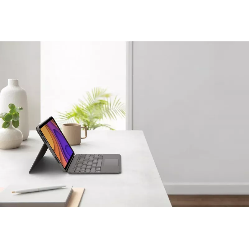 LOGITECH Folio Touch tagasivalgustusega klaviatuurikorpus puuteplaadiga Oxford Grey iPad Air (4. põlvkond) jaoks, saksa Qwertz