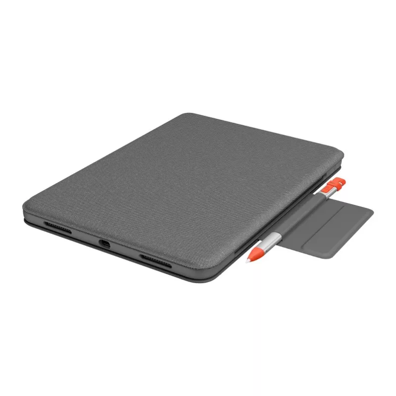 LOGITECH Folio Touch tagasivalgustusega klaviatuurikorpus puuteplaadiga Oxford Grey iPad Air (4. põlvkond) jaoks, saksa Qwertz