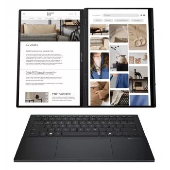 ASUS Zenbook Duo UX8406CA-PZ068X sülearvuti, Intel Core Ultra 9 285H, 14-tolline 3K, 32GB, 2TB SSD, Windows 11 Pro, saksa QWERTZ klaviatuur