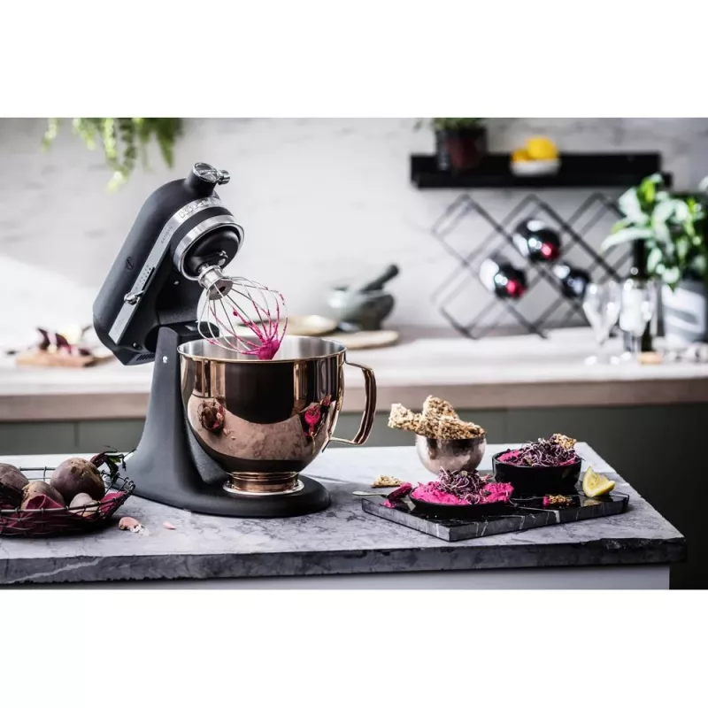 Köögikombain KITCHENAID ARTISAN 5KSM185PS — 4,8 L roostevabast terasest kauss, 300 W, 10 kiirust, must