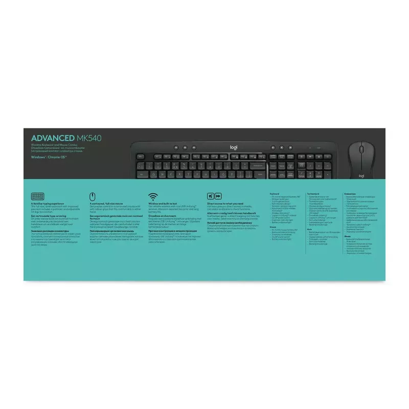 LOGITECH Mk540 Advanced juhtmeta klaviatuuri ja hiire komplekt - Azerty Belgia