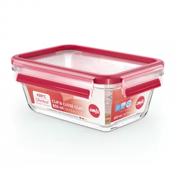 EMSA CLIP & CLOSE N10408 Rectangular Box 0.85 L Transparent 1 tk