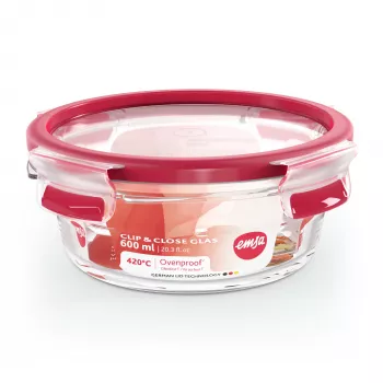 EMSA CLIP & CLOSE N10403 Ümmargune karp 0,6 L Läbipaistev 1 tk