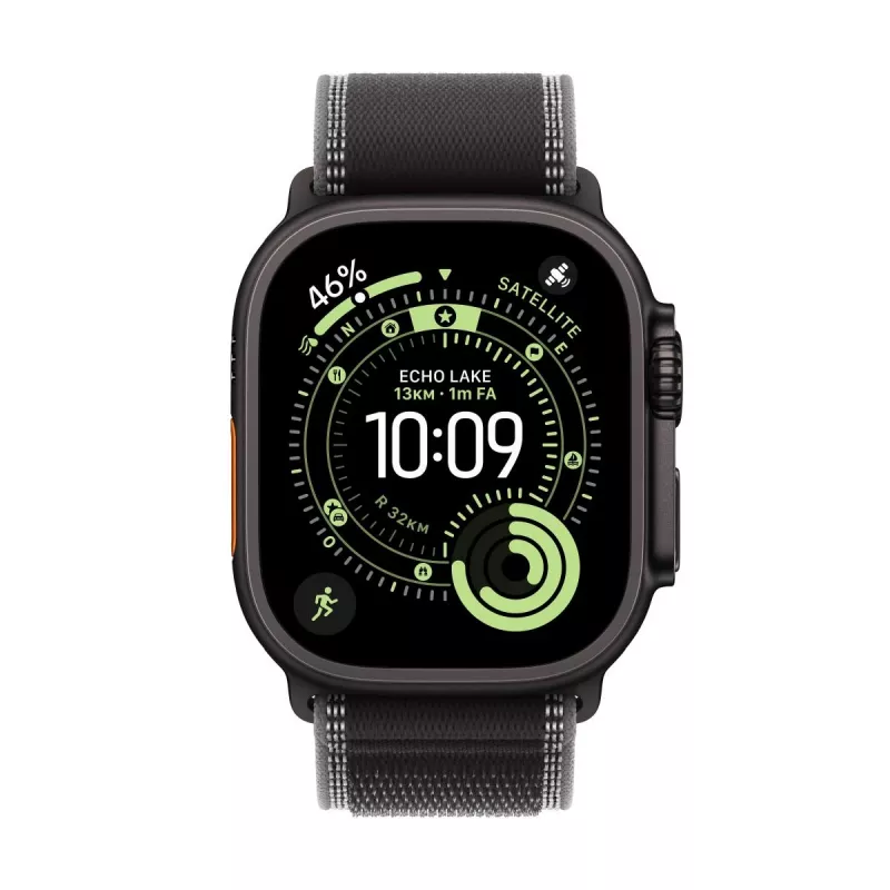 APPLE Watch Ultra 3 (2025) LTE 49mm titaankorpus koos Trail Loop M/L - must/tumehall