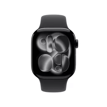 APPLE Watch Series 11 GPS 42mm Jet Black alumiiniumkorpus musta Sport Band M/L-ga