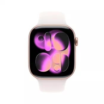 APPLE Watch Series 11 GPS 46mm roosakuldne alumiiniumkorpus heleda virsikuvärvi spordirihmaga M/L