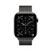 APPLE Watch Series 11 GPS + Cellular 46mm titaanist korpus tumehallis ja Slate Milanese Loop M/L