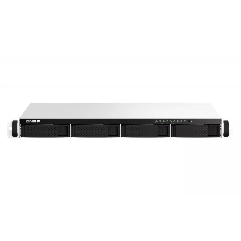 QNAP TS-464eU NAS Rack (1U) Intel® Celeron® N5095 8 GB DDR4 0 TB QNAP Turbo System Alumiinium, Must