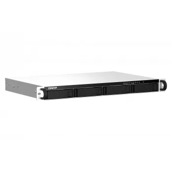 QNAP TS-464eU NAS Rack (1U) Intel® Celeron® N5095 8 GB DDR4 0 TB QNAP Turbo System Alumiinium, Must