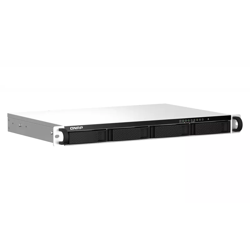 QNAP TS-464eU NAS Rack (1U) Intel® Celeron® N5095 8 GB DDR4 0 TB QNAP Turbo System Alumiinium, Must