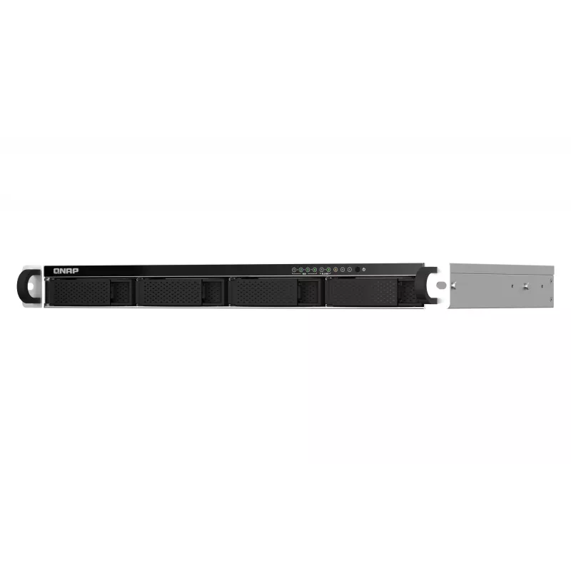 QNAP TS-464eU NAS Rack (1U) Intel® Celeron® N5095 8 GB DDR4 0 TB QNAP Turbo System Alumiinium, Must