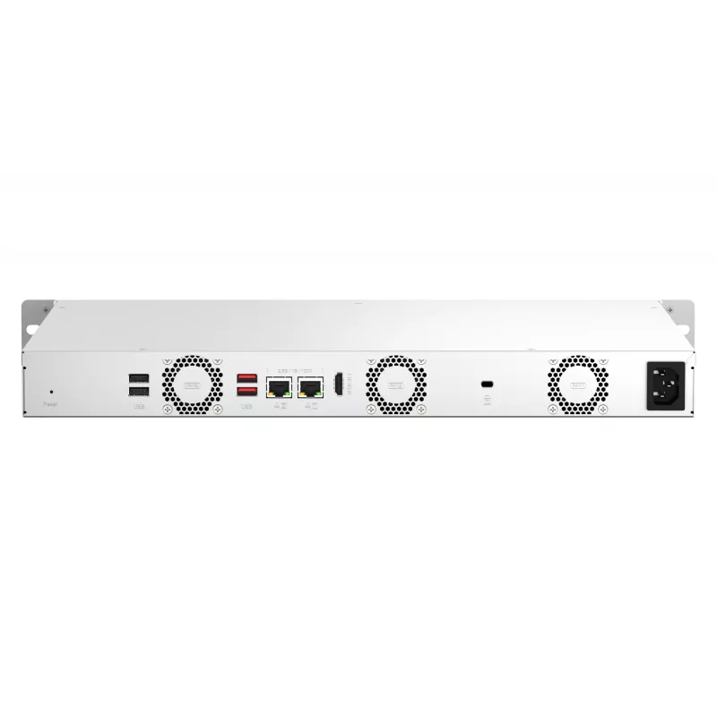 QNAP TS-464eU NAS Rack (1U) Intel® Celeron® N5095 8 GB DDR4 0 TB QNAP Turbo System Alumiinium, Must