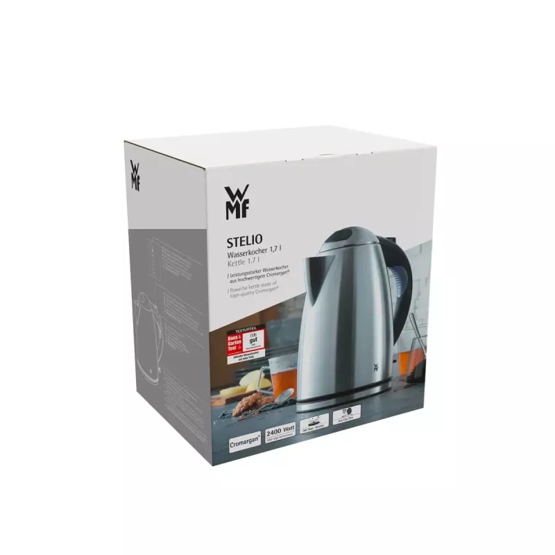 WMF Stelio 0413020012 elektriline veekeetja 1,7 l 2400 W must, roostevaba teras