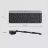 Logitech MK470 juhtmeta klaviatuur+hiir, grafiit, hiir kaasas, QWERTY US, USB