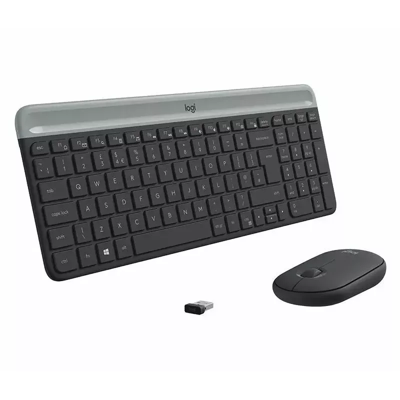 Logitech MK470 juhtmeta klaviatuur+hiir, grafiit, hiir kaasas, QWERTY US, USB