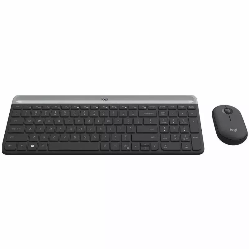 Logitech MK470 juhtmeta klaviatuur+hiir, grafiit, hiir kaasas, QWERTY US, USB
