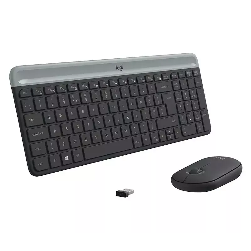 Logitech MK470 juhtmeta klaviatuur+hiir, grafiit, hiir kaasas, QWERTY US, USB