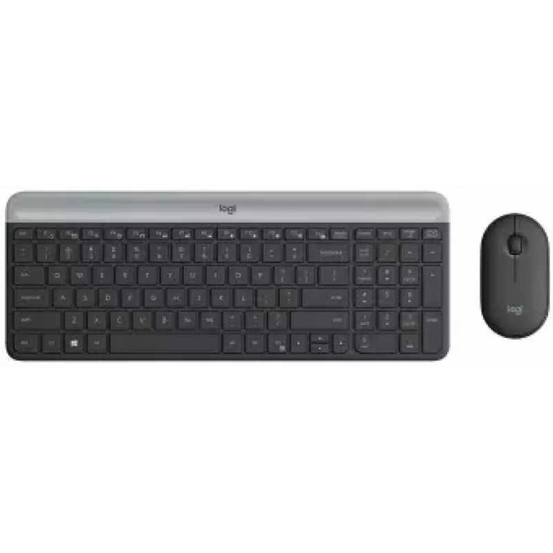 Logitech MK470 juhtmeta klaviatuur+hiir, grafiit, hiir kaasas, QWERTY US, USB