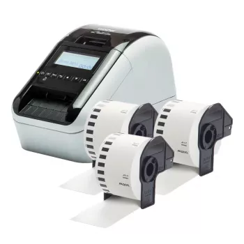 Brother QL-820NWBCVM sildiprinter, otsetermo, värviline, 300 × 600 DPI, 176 mm/s, juhtmega ja juhtmevaba, Ethernet LAN, DK, Wi-Fi, Bluetooth