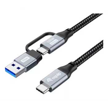 Equip 128432 USB-kaabel USB 3.2 Gen 2x2 2 m USB A/USB C USB C Must