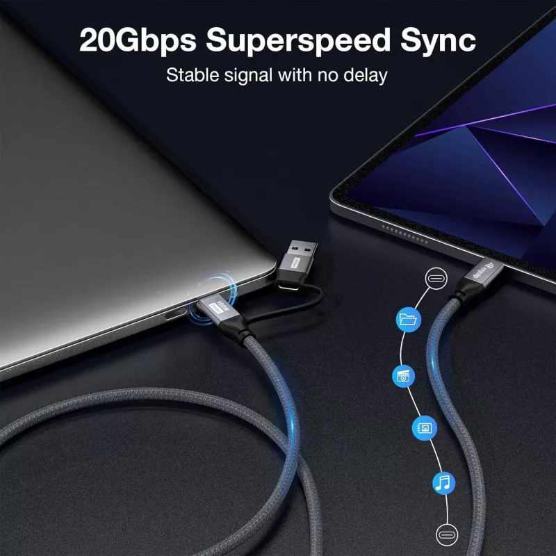 Equip 128433 USB-kaabel USB 3.2 Gen 2x2 3 m USB A / USB C must