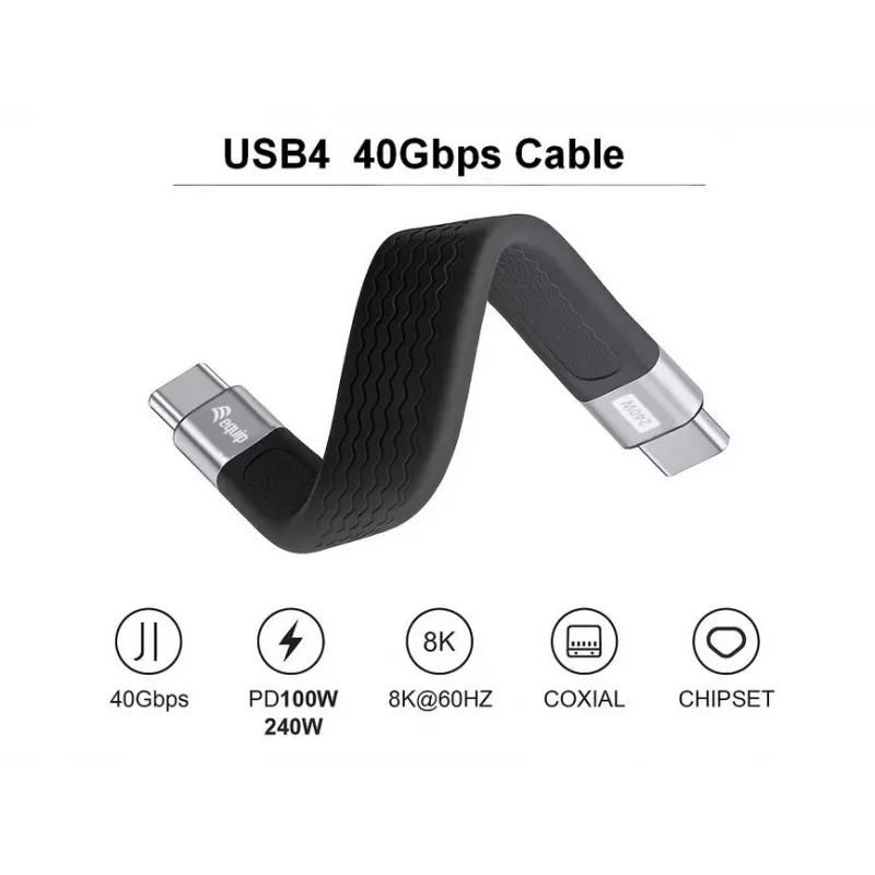 Equip 128410 USB kaabel USB4 Gen 3x2 0.13 m USB C Must