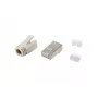 Equip Cat.6A RJ45 varjestatud pistikukomplekt 100 tk roostevaba teras läbipaistev valge