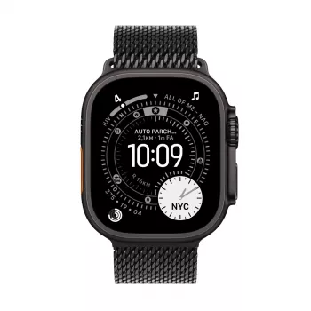 Apple Watch Ultra 3 GPS + Cellular 49mm musta titaanist korpusega ja musta titaanist Milani aasaga (suur)