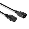 Lindy 0,5 m IEC pikenduskaabel, must