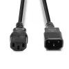 Lindy 0,5 m IEC pikenduskaabel, must